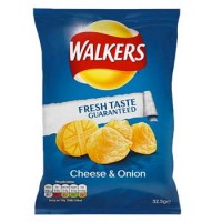 Walkers CHEESE & ONION Crisps 32.5g - Best Before: 02.11.24