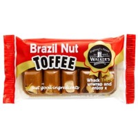 Walkers Toffee Block - BRAZIL NUT Toffee - 100g Block - Best Before: 14.05.25 